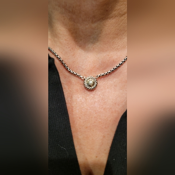 David Yurman Cookie Pearl 14kt. Gold Sterling Silver 16